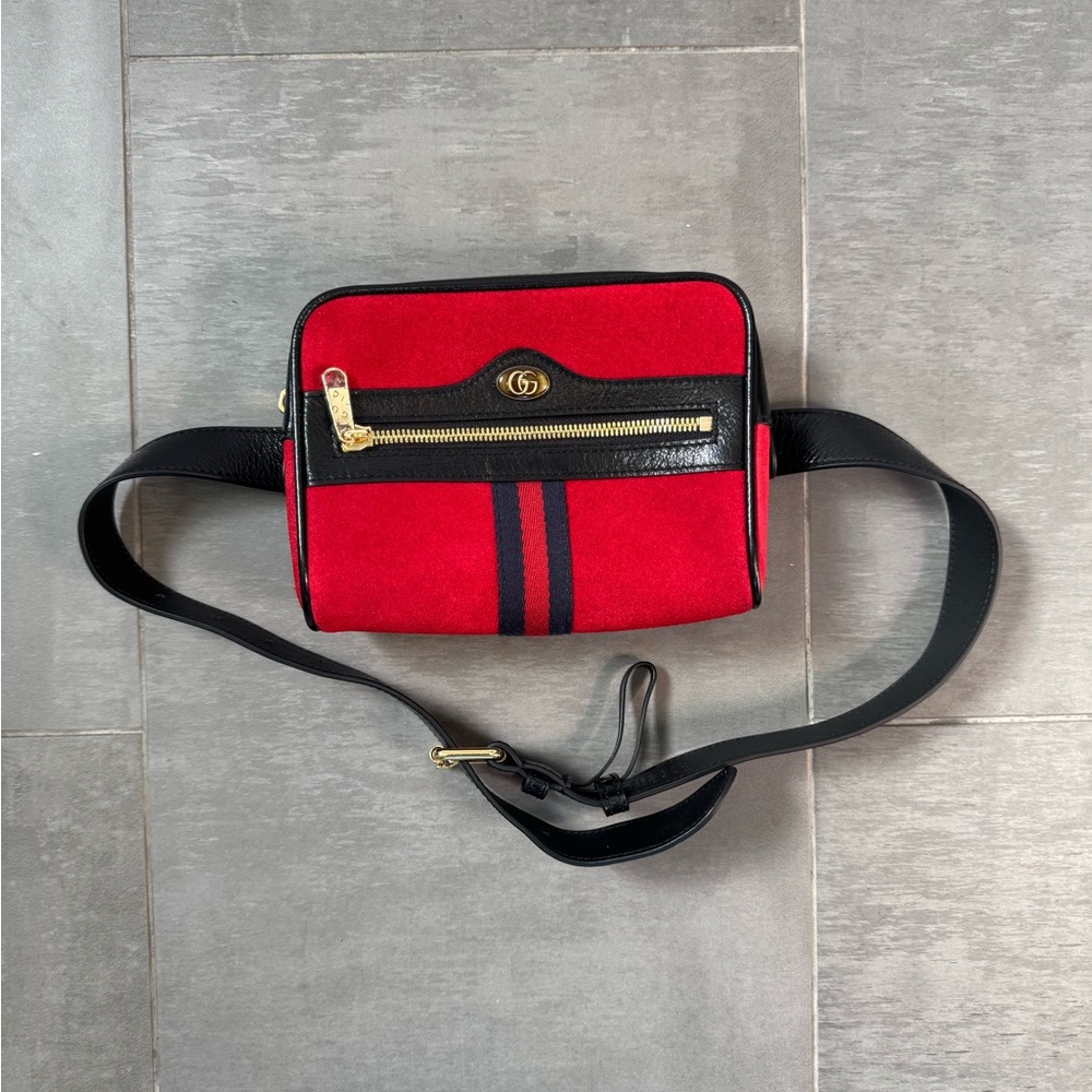 Gucci Ophidia Small Suede & Leather Belt Bag - Picture 2 of 8